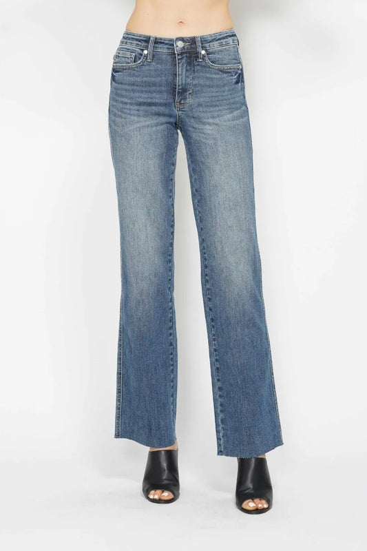 Full-Length Slimming Straight-Leg Jeans