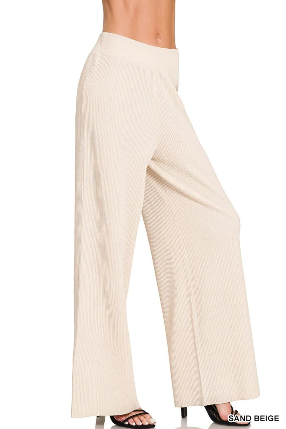 Viscose Ribbed Sweater Pants