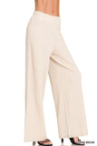Viscose Ribbed Sweater Pants
