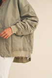 Back Ruched Utiltiy Bomber Jacket