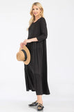 Full Size Asymmetric Tiered Midi-Dress Plus Size