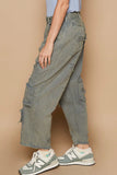 Vintage Wash Wide Leg Denim Jeans