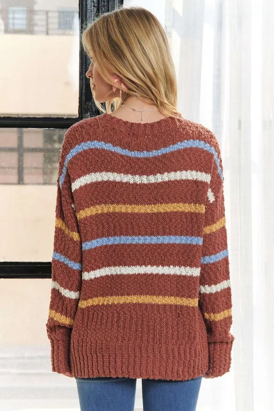 Multi Color Stripe Sweater