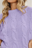 Cable Knit Textured Sweater Top