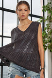 Loose Fit Lightweight Sweater Vest Top