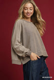 Edgy Mineral Wash Terry Sweatshirt