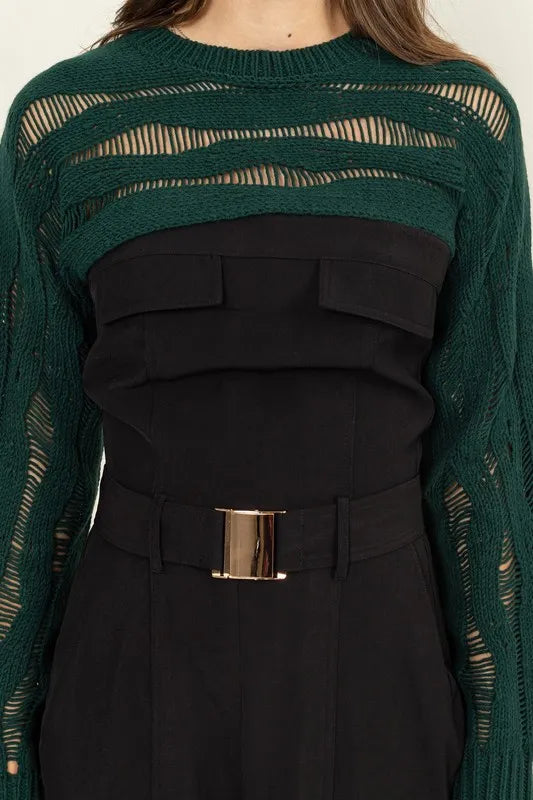 Open Knit Shrug Sweater