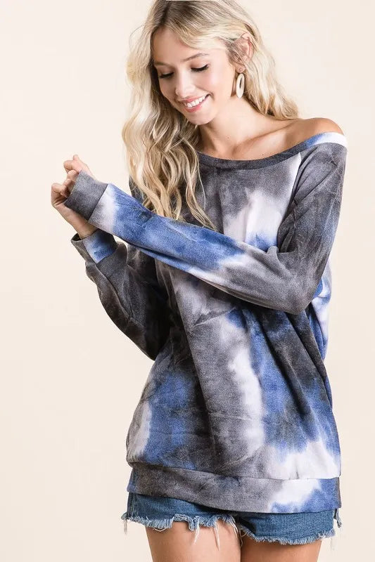 Tie Dye Sweater Knit Top