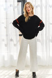 Stripe Accent Sweater Top