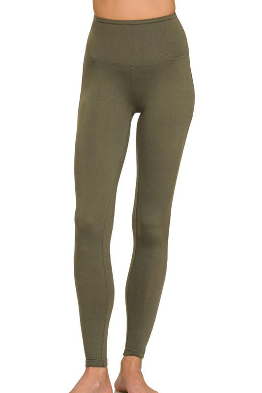 Premium Microfiber Wide Waistband Leggings