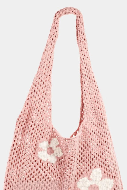 Boho Crochet Floral Shoulder Bag