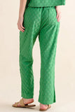 Brushed Texture Checker Board Pattern Casual Pants