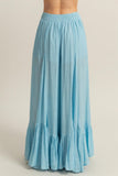 High-Waist Ruffle Flared Wide Leg Pants