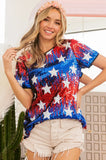 American Theme Star Pattern Sequin Top