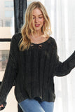 Distressed Mineral Washed Sweater