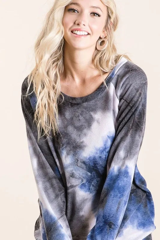 Tie Dye Sweater Knit Top