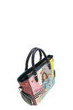 Eco-Leather Handbag with Side Pockets