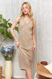 Lurex Crochet Dress with Lining