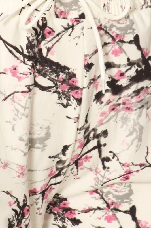 Full Size Buttery Soft Printed Joggers with Drawstring Plus Size