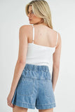 Scalloped Edge Ribbed Knit Cami