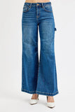 Full Size Patch High-Rise Wide Leg Jeans
