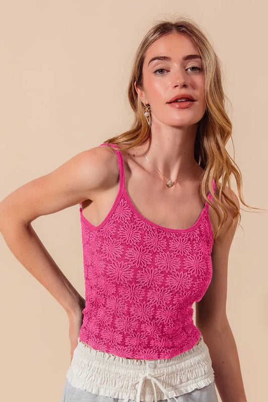 Dual-Hue Floral Patterned Camisole Top
