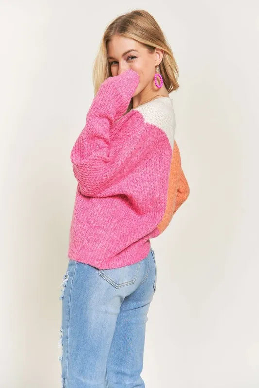 Colorblock Comfy Sweater Top
