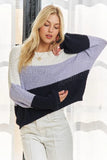 Color Block Comfy Sweater