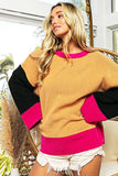 Bell Sleeve Rib Knit Sweater