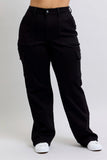 Full Size High Waist Cargo Wide Leg Jeans Plus Size