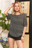  Lightweight Lurex Sweater Knit Top