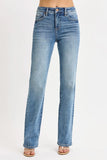 High-Waist Control Straight Leg Premium Jeans