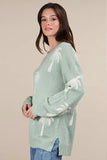 Palm Tree Graphic Oversized Knit Sweater