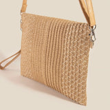 Eco-Friendly Woven Straw Envelope Purse