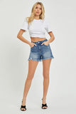 High Rise Side Slit Shorts