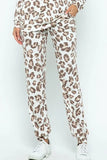 Leopard Casual Pants with Side Pockets