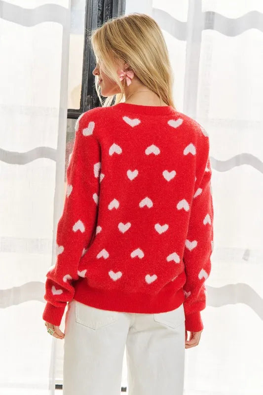 Heart Cutesy Sweater Top