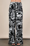 Printed Casual Wide Leg Resort Pants