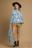 Bohemian Paisley V-Neck Blouse