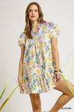 Blooming Puff Sleeve Babydoll Dress