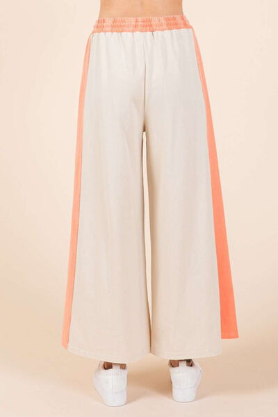 Mittoshop Color Block Wide Leg  Pants