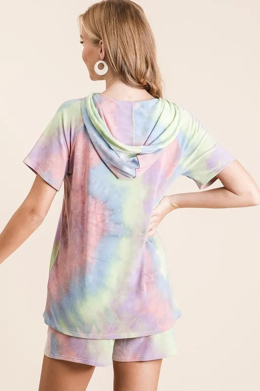 Tie Dye French Terry Hoodie Top and Bottom Set