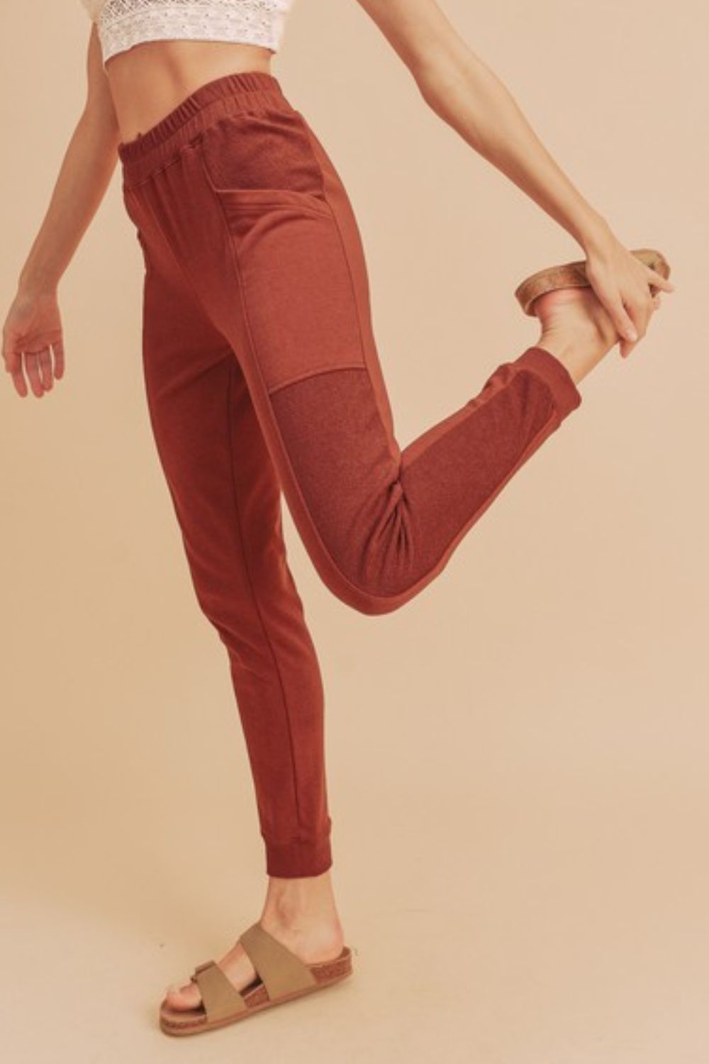 Elastic Waist Joggers with Pockets
