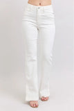Full Size High Waist Side Slit Slim Bootcut Jeans