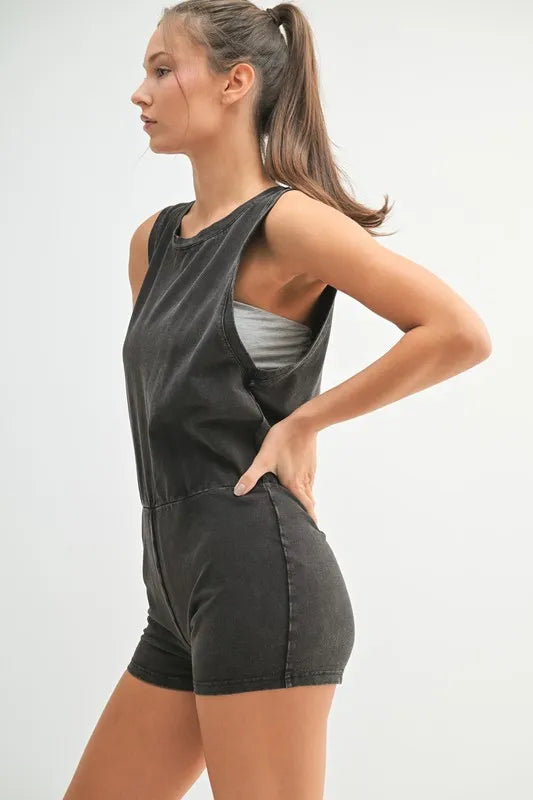 Mineral Wash Vintage Romper