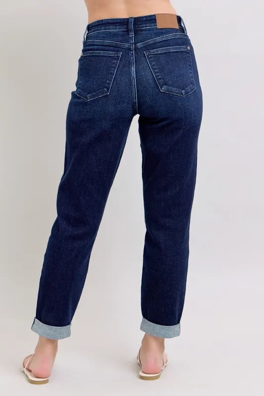 Full Size High Waist Boyfriend Jeans Plus Size