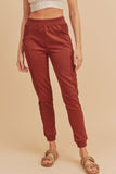 Elastic Waist Joggers with Pockets