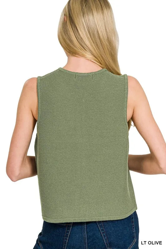 Tie Front Sweater Vest