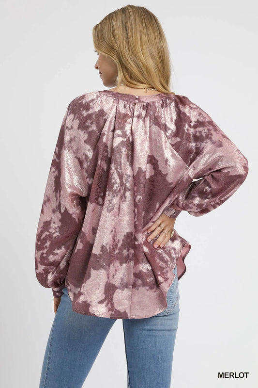 Chic Blouse with Balloon Sleeves