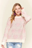 Sequins Accent Heart Sweater